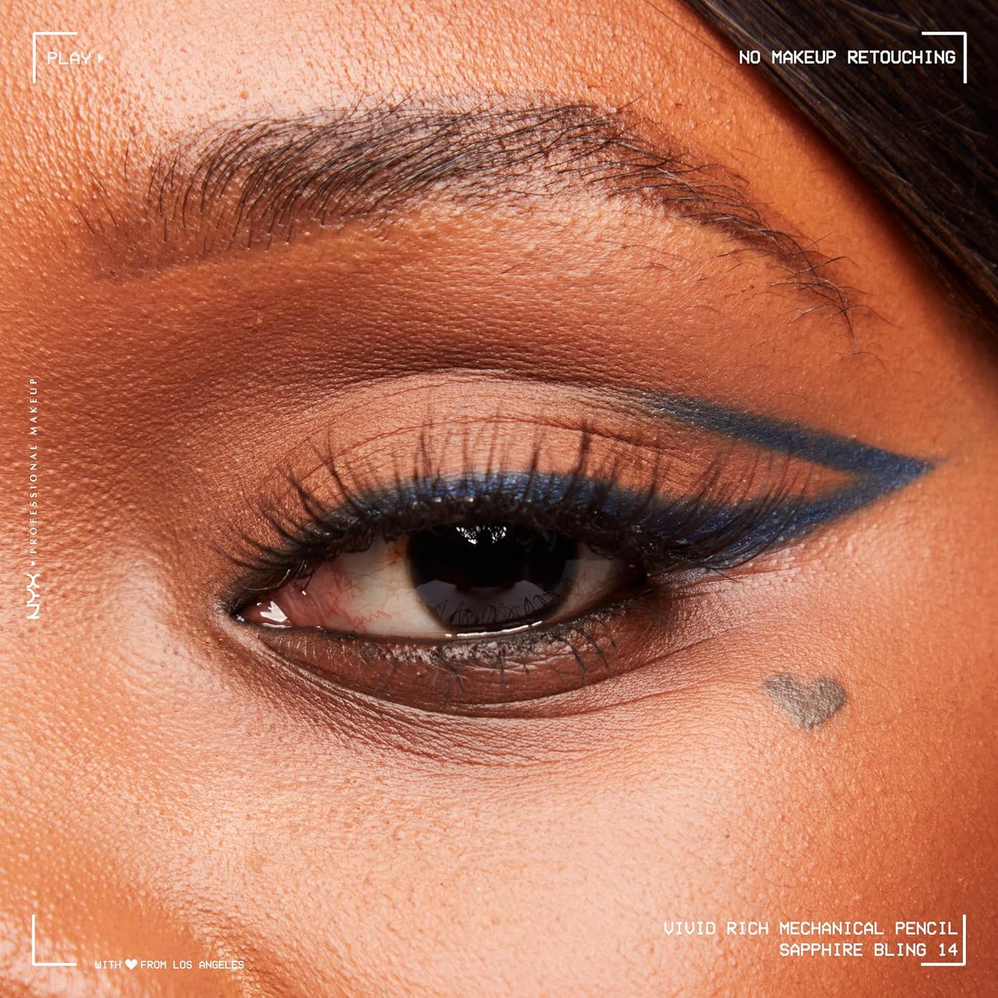 NYX Mechanical Eye Pencil - Vivid Deep Blue Retractable Eyeliner | Creamy Formula, Sapphire Bling