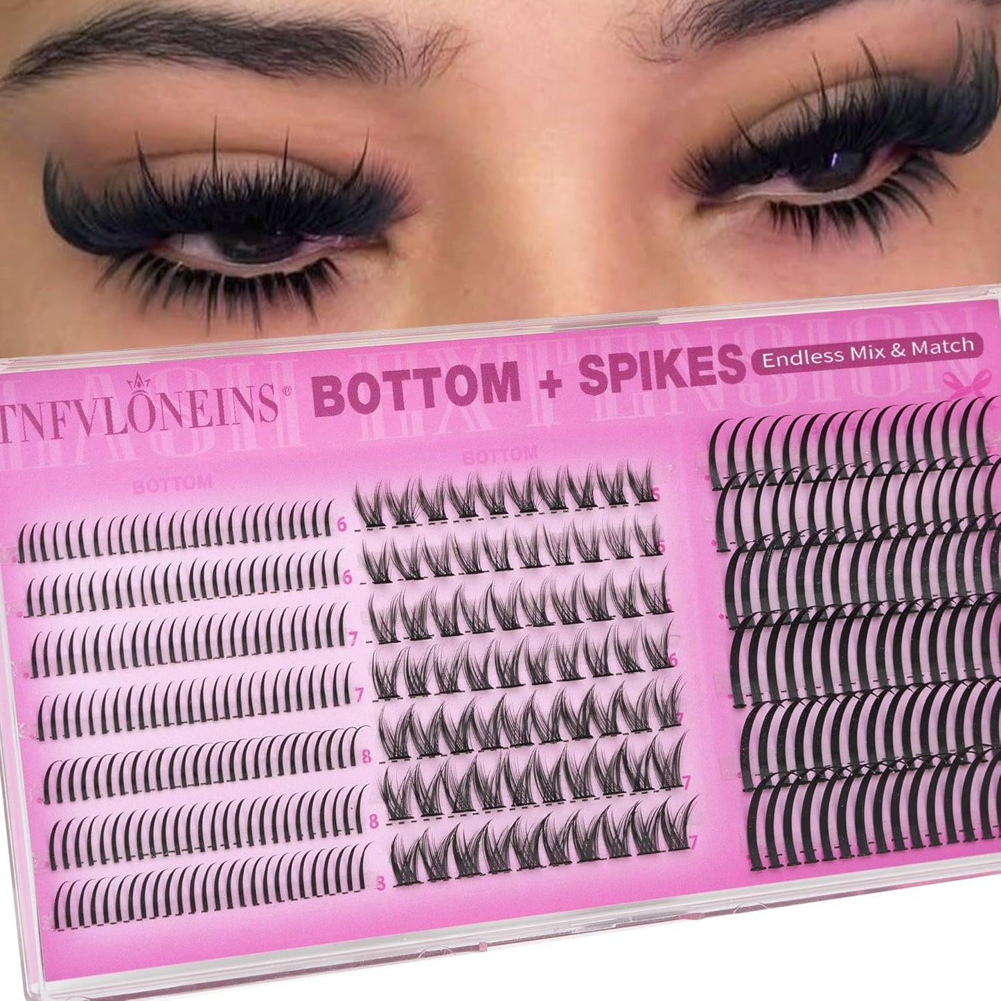 Lash Clusters - Wispy Spiky Individual Eyelash Extensions | DIY D Volume (10-16MM, 3 Styles)