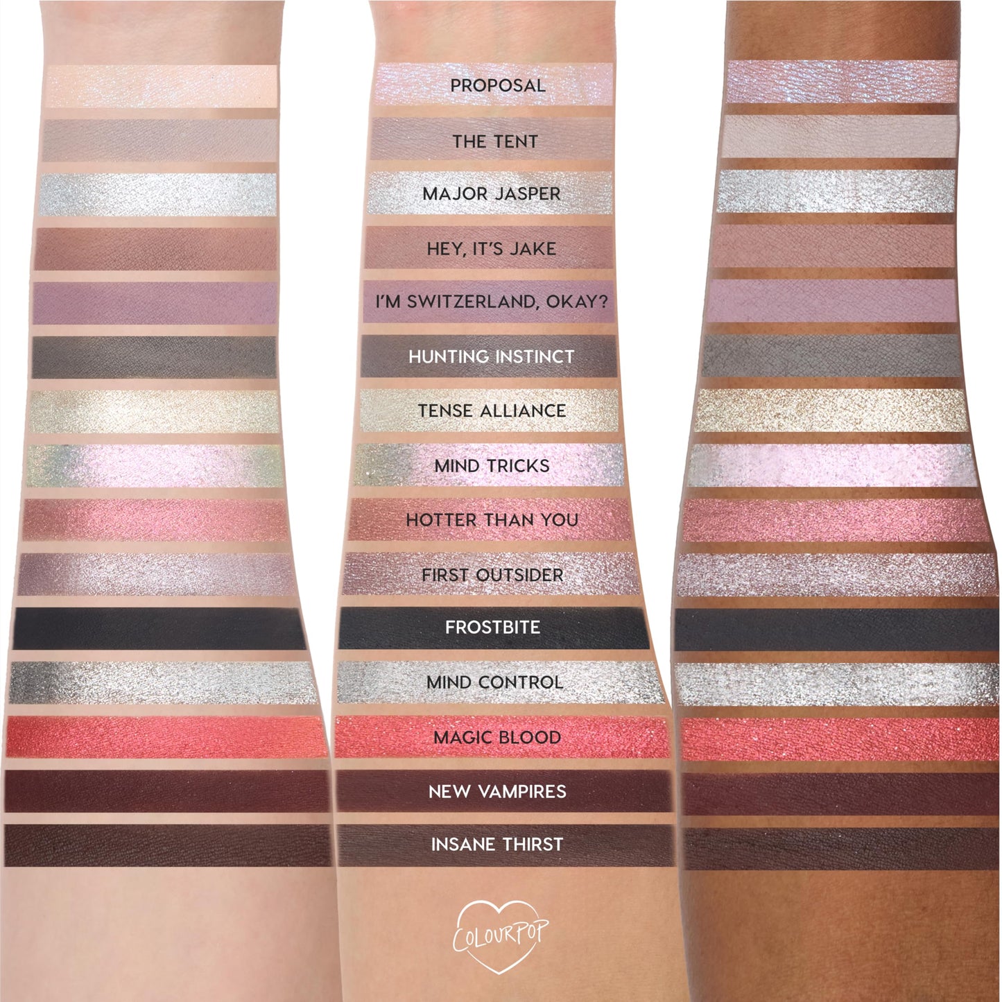 ColourPop x The Twilight Saga Eclipse Eyeshadow Palette - Limited Edition 15-Shade Matte, Metallic & Glitter Eyeshadow Palette - High-Pigment Eye Makeup with a Long-Wearing Formula (0.63 oz)