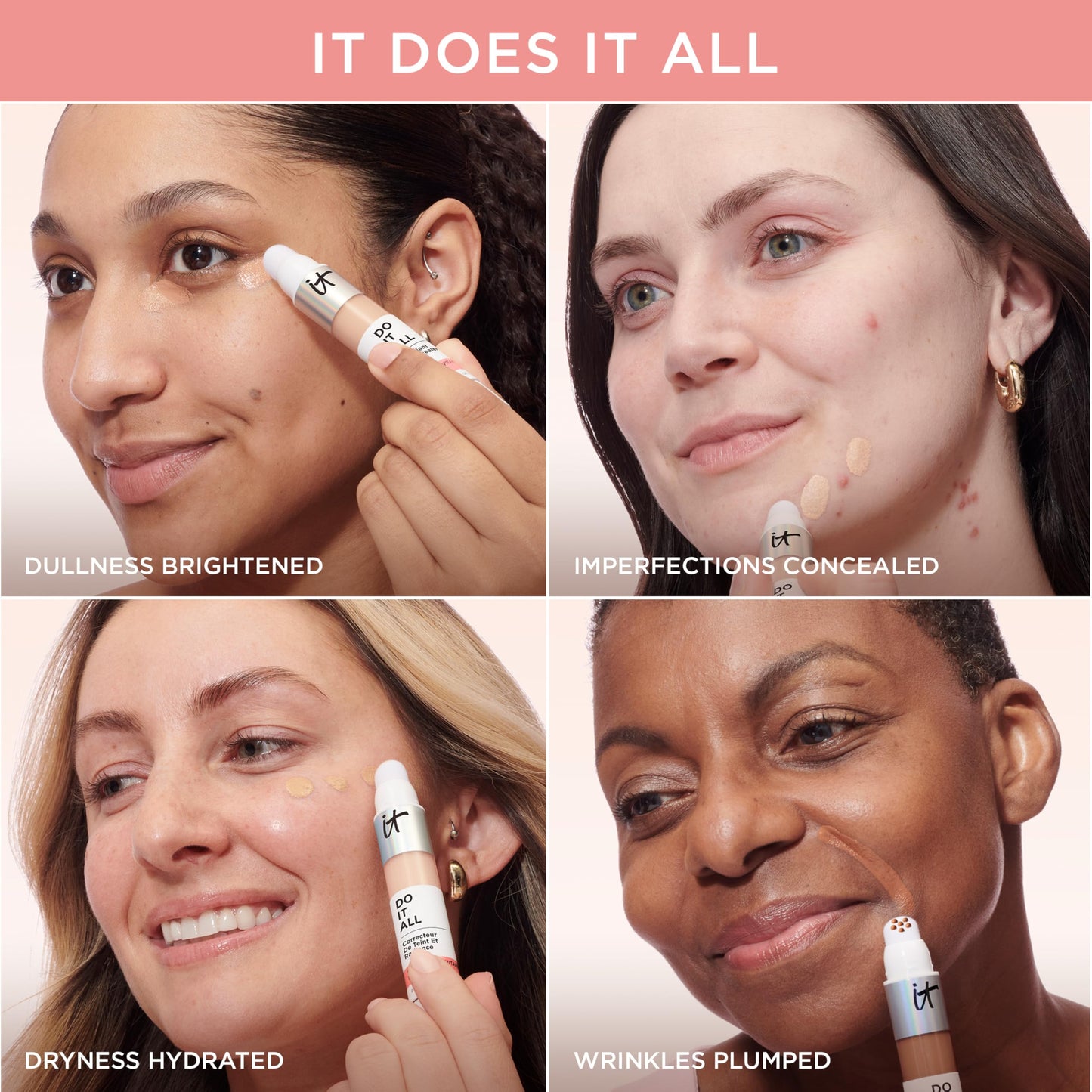 IT Cosmetics Do It All Radiant Concealer ­­– Makeup Concealer – Hydrate & Brighten – Creaseless Medium Coverage & Radiant Finish ­­– Niacinamide & Hyaluronic Acid - Fairest Neutral, 0.2 Fl Oz