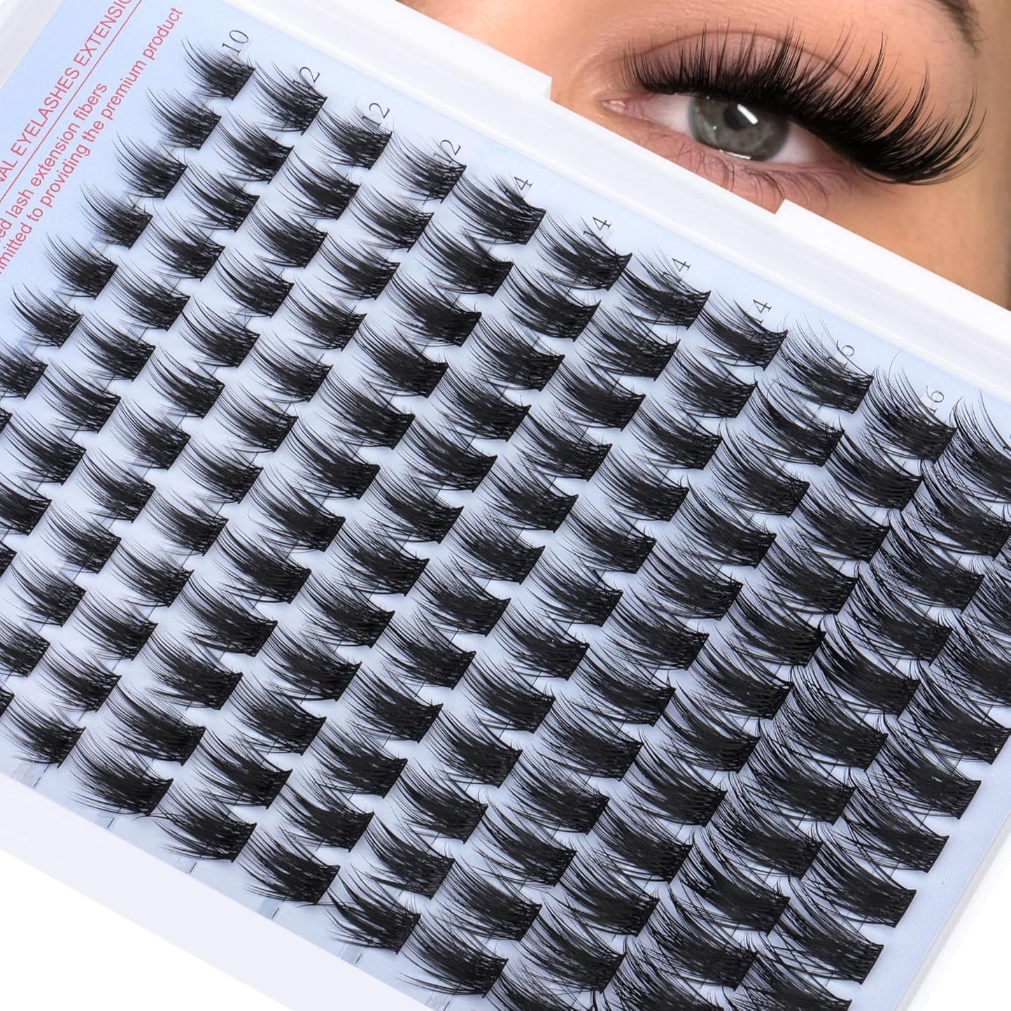Manga Lash Clusters - 10-18mm Individual Eyelash Extensions | 144pcs Anime False Lashes for DIY Application