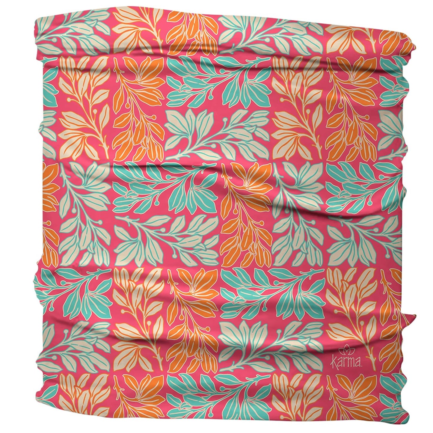 Floral Headband for Women | Stretchy Fabric Hair Scarf - Light Tan & Blue - Medium Size