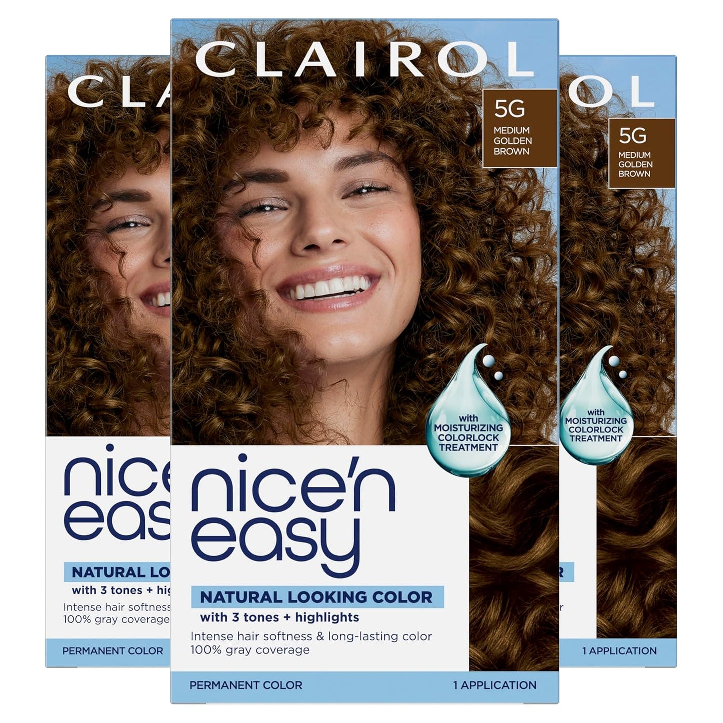 Clairol Nice'n Easy Permanent Hair Dye - Blackest Black | 100% Gray Coverage & Long-Lasting Shine | Single Pack
