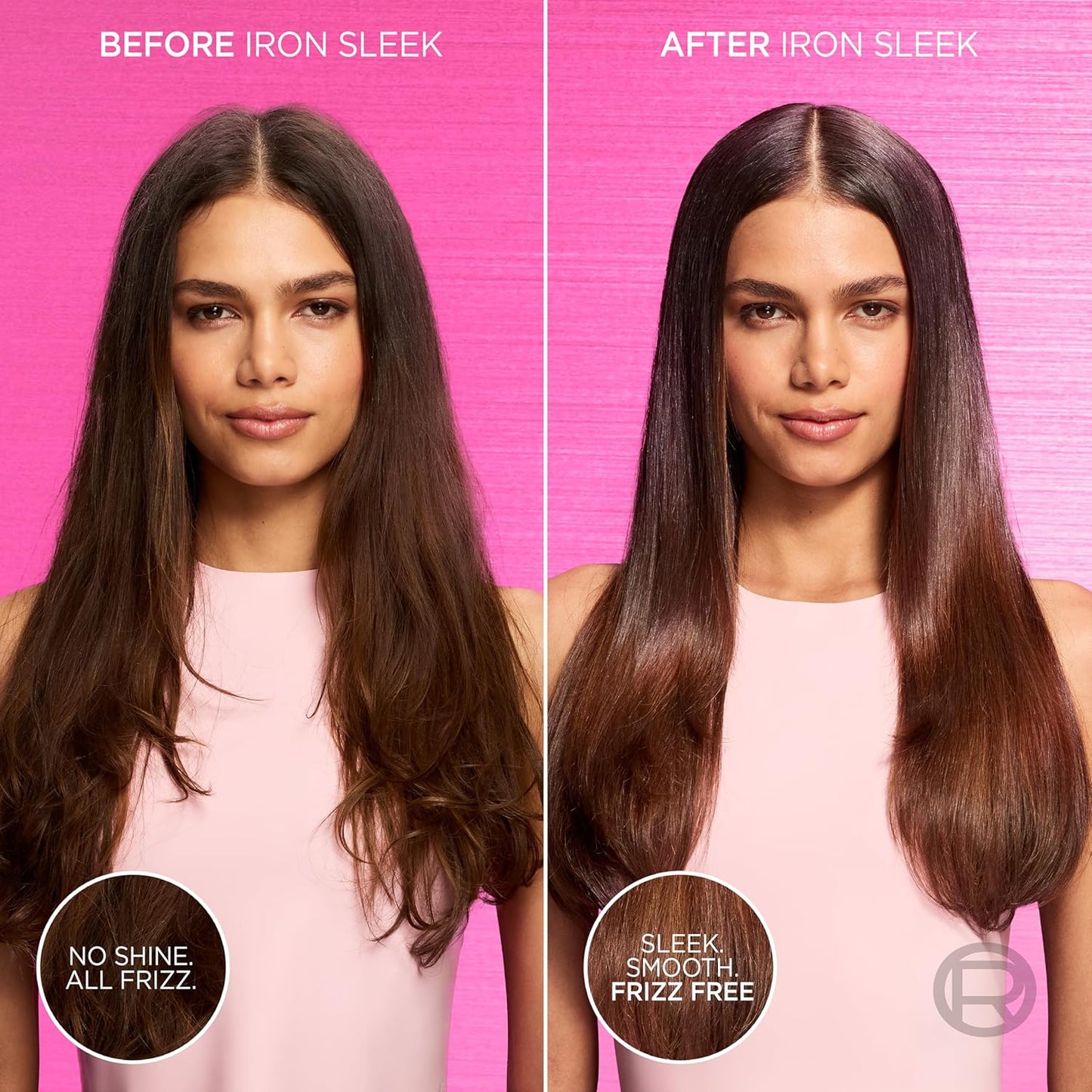 L'Oreal Paris Sulfate-Free Smoothing Shampoo & Conditioner Set - Frizz Control for Color-Treated Hair | 13.6 Fl Oz