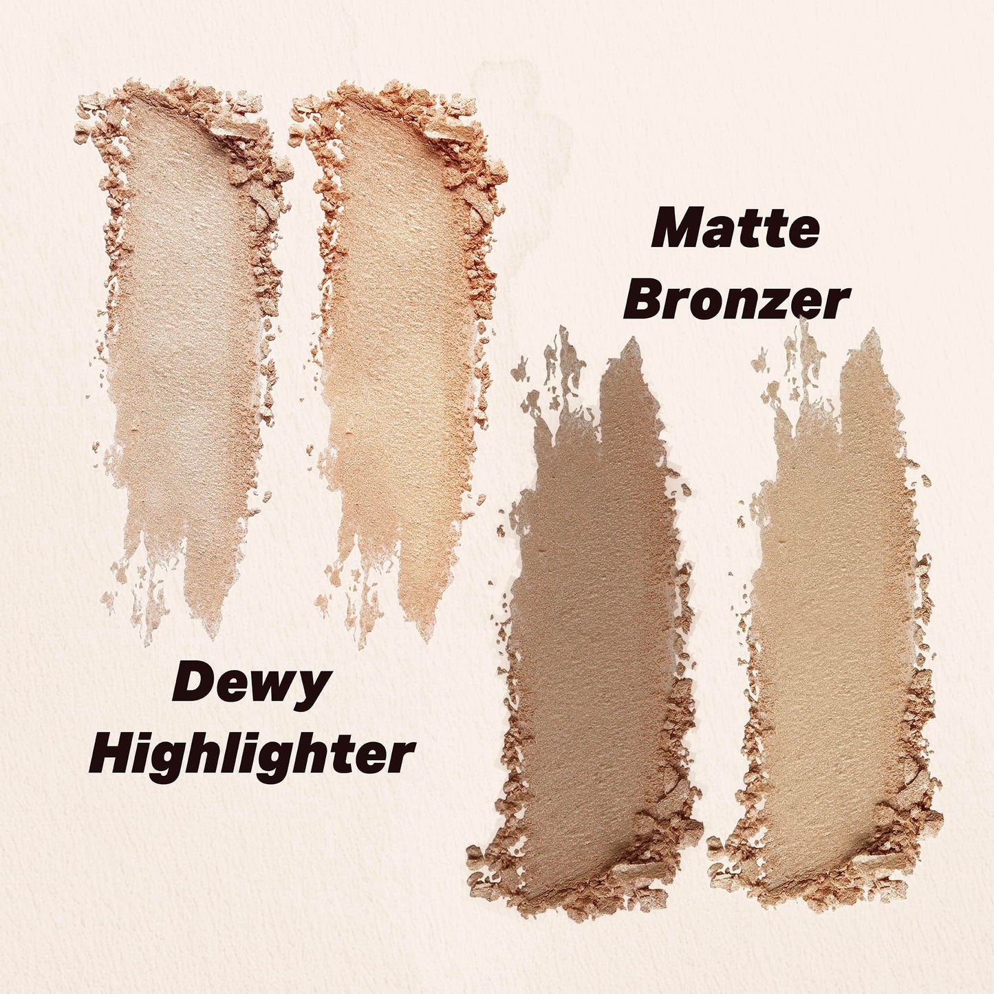 MISS2M Forever 4-in-1 Easy Contouring Makeup Kit with Soft Matte Bronzing Powder and Glowy Highlighters | Stay-All-Day Powder Contour Palette, 18g