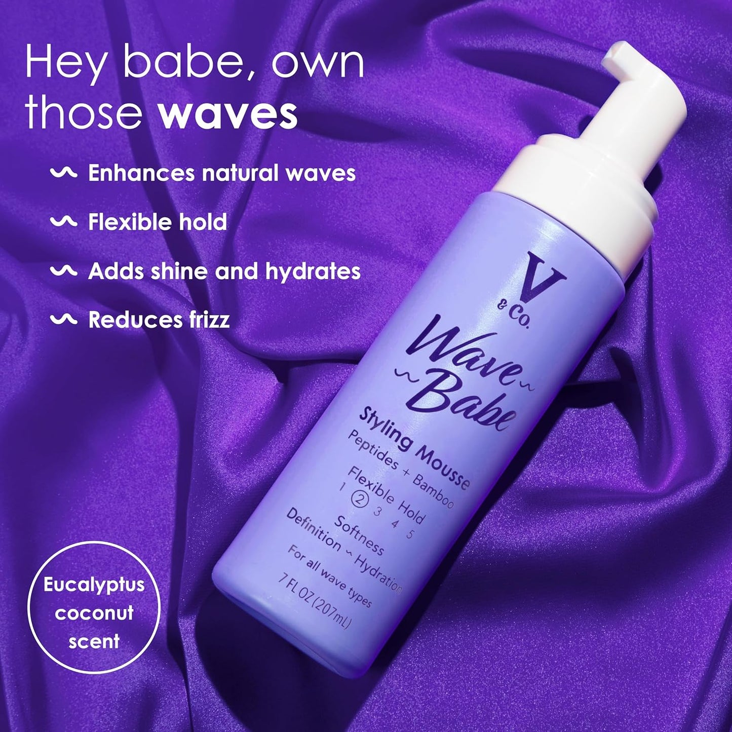 Wave Babe Styling Mousse - Lightweight Hair Volume & Hold | Perfect for All Hair Types