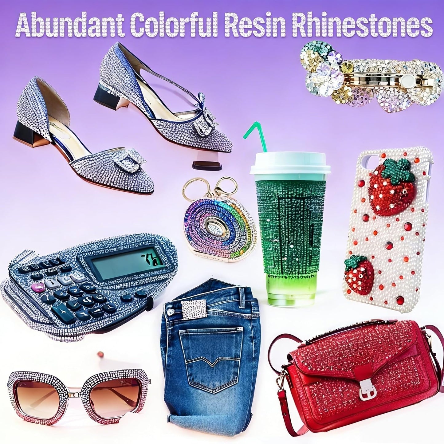 Resin Jelly Rhinestones - 42000PC 3mm Flatback Gems for DIY Crafts | Includes B7000 Glue & Tools