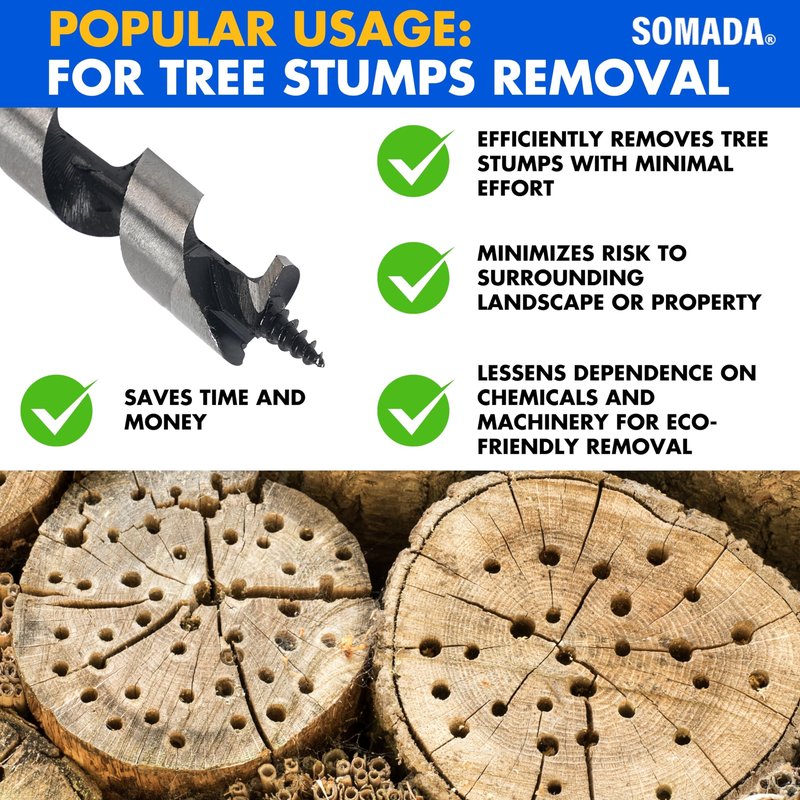 1/2-Inch x 12-Inch Auger Drill Bit for Wood, Hex Shank 3/8-Inch One Piece, Ship Auger Long Drill Bit for Soft and Hard Wood, Plastic, Drywall and Composite Materials