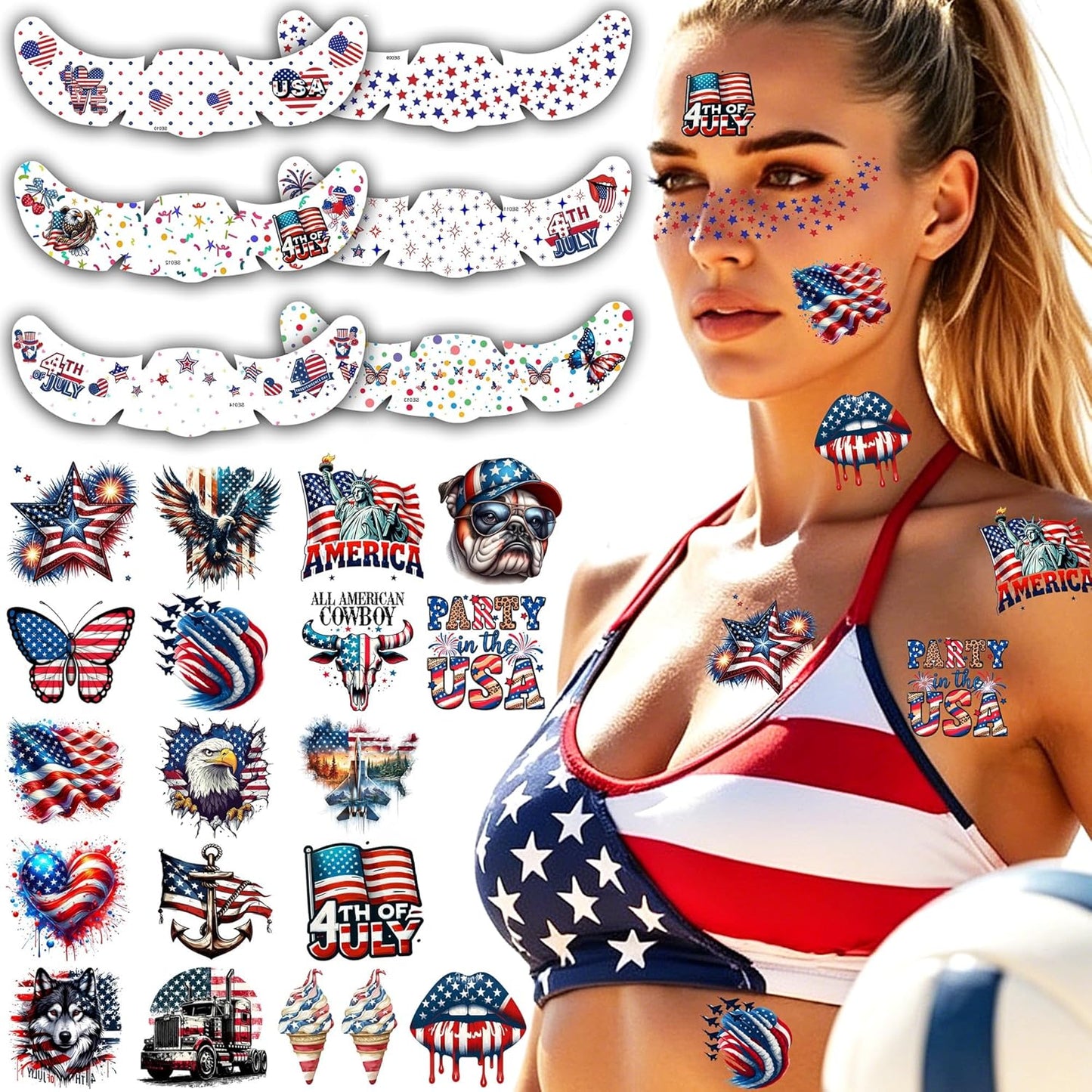 Rainbow Temporary Tattoos - 72 PCS LGBT Pride Face & Body Stickers | Colorful Rainbow Designs for Men & Women