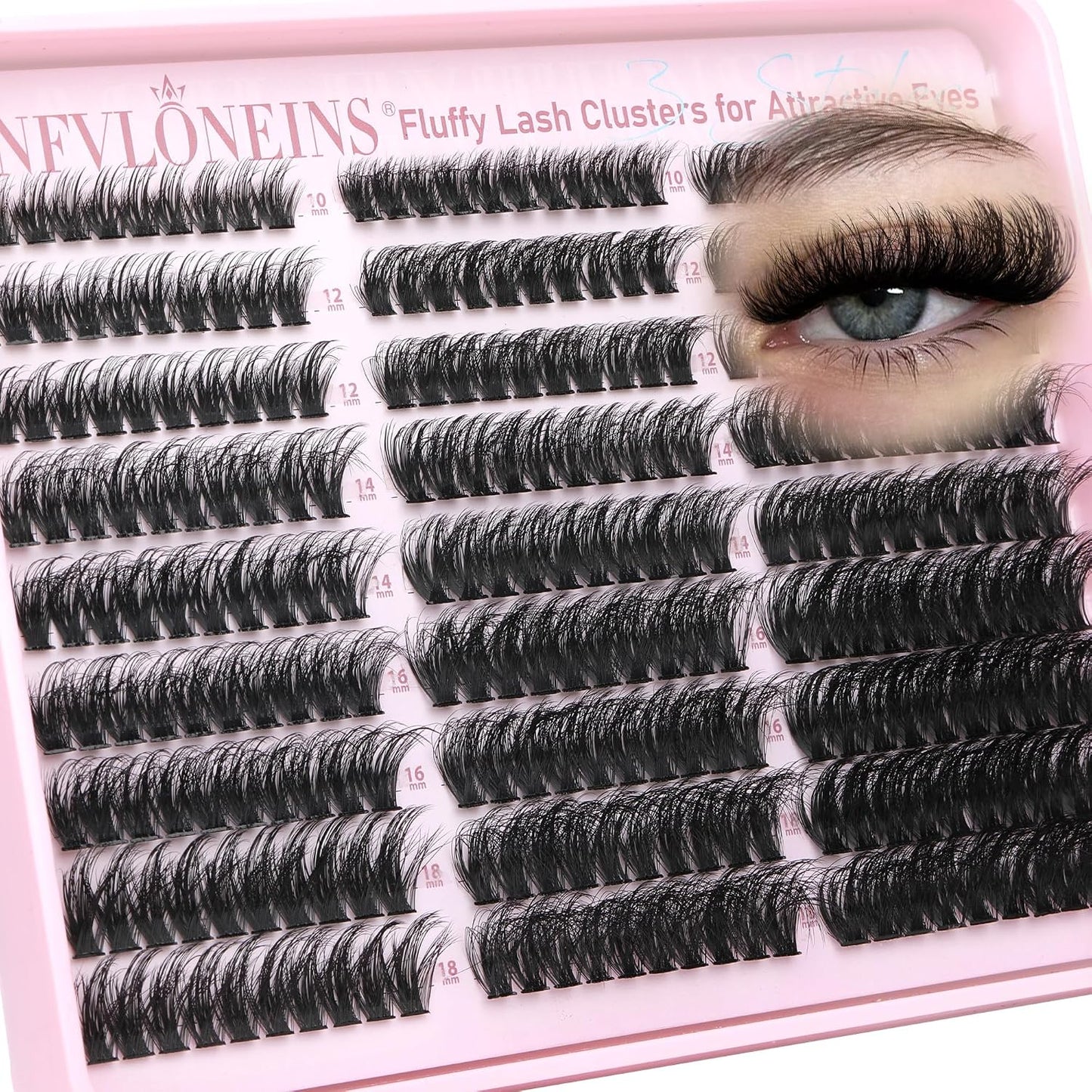 Lash Clusters - Wispy Spiky Individual Eyelash Extensions | DIY D Volume (10-16MM, 3 Styles)
