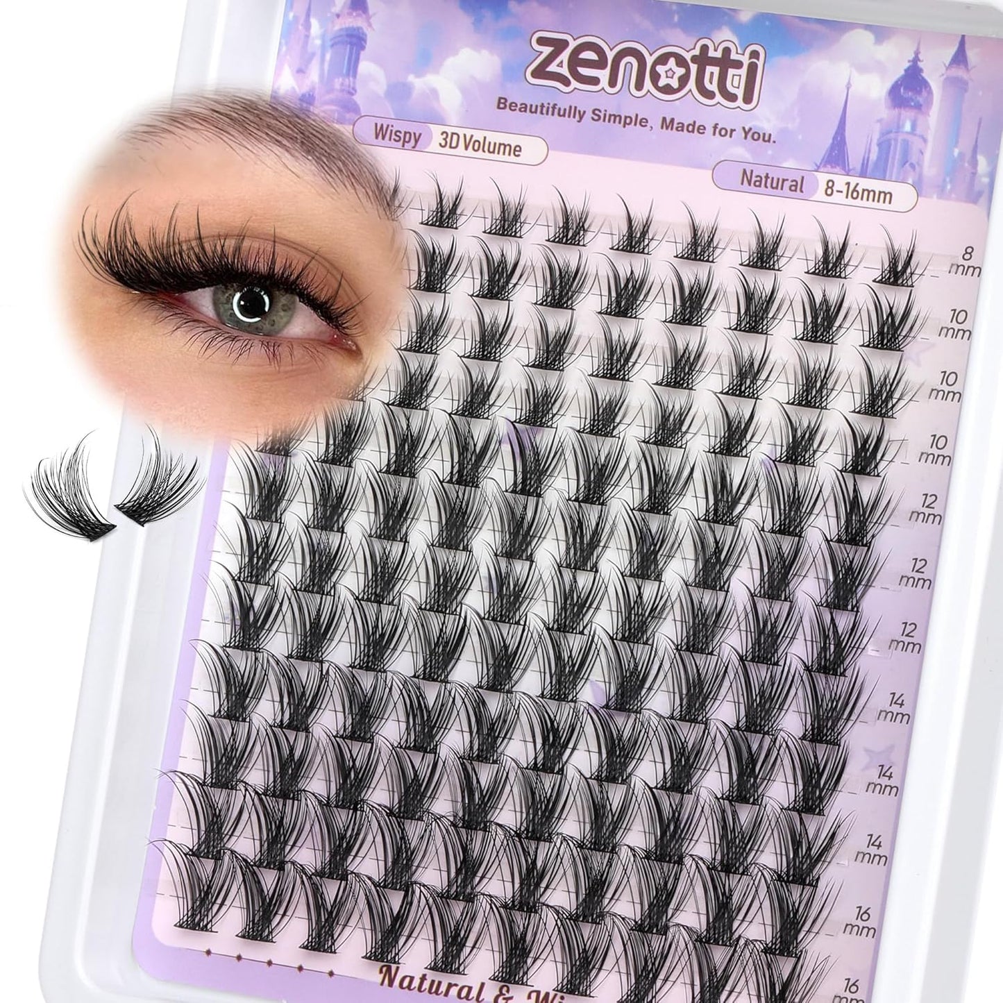 Manga Eyelash Clusters - Brown Wispy & Spiky Individual Lashes | DIY Anime Extensions 8-16MM