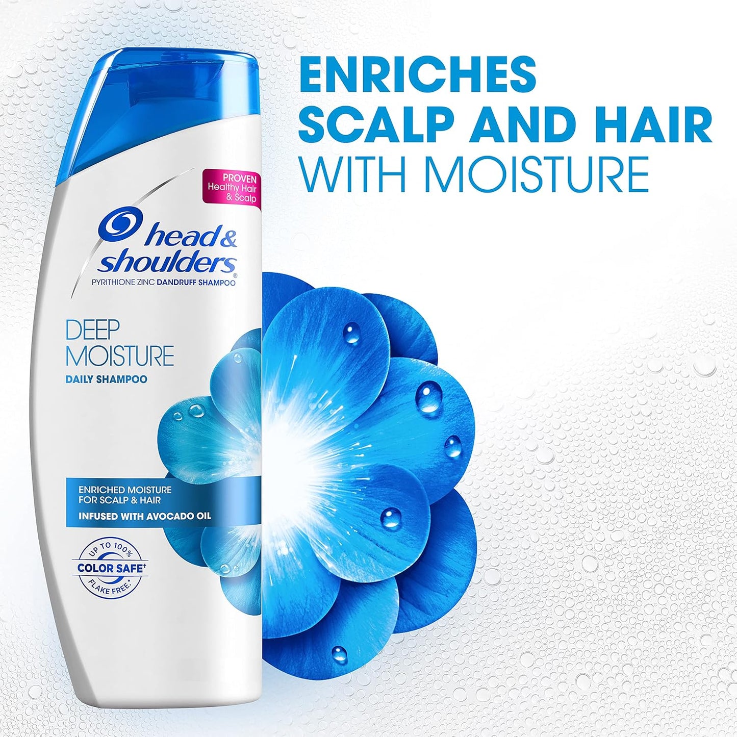 Head & Shoulders Deep Moisture Shampoo - Hydrating Formula for Dry Scalp | 12.8 fl oz