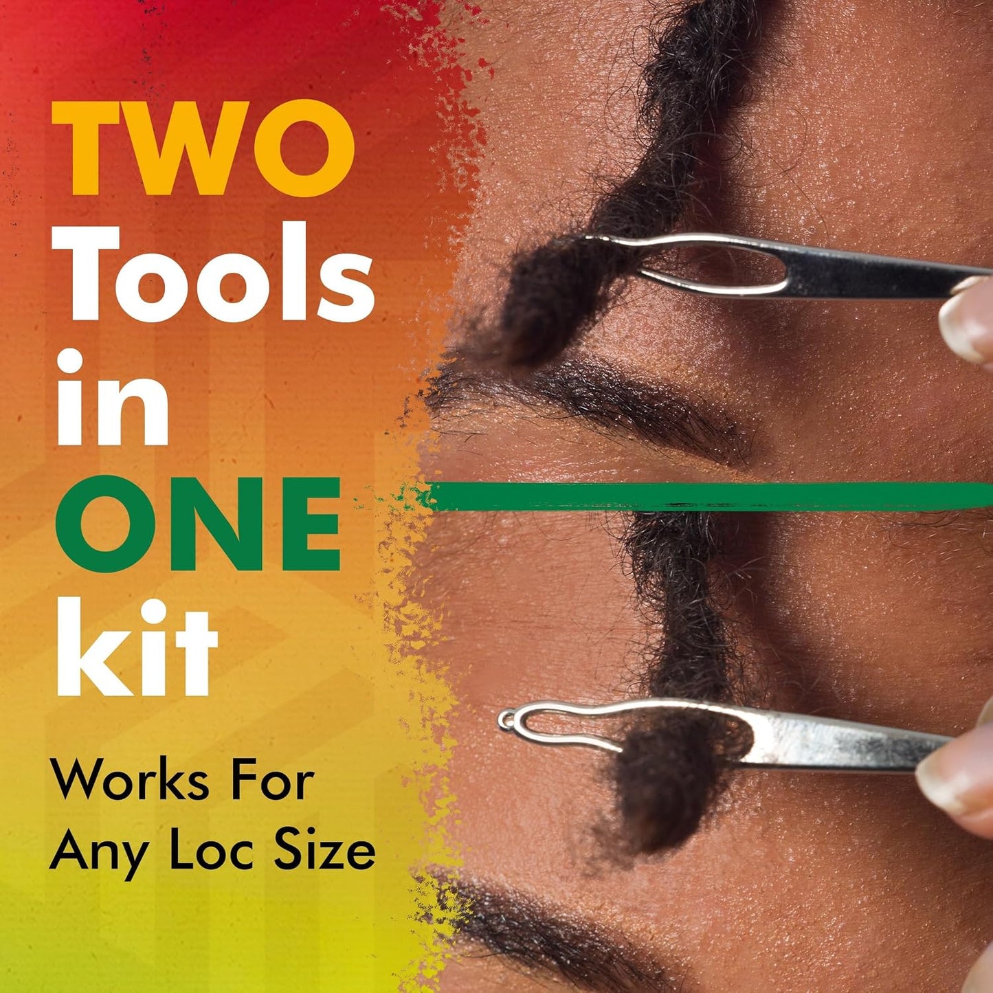 Interlocking Tools for Locs - Sisterlock & Dreadlocks Starter Kit with Locking Needle | 1 Large & 1 Small Pin