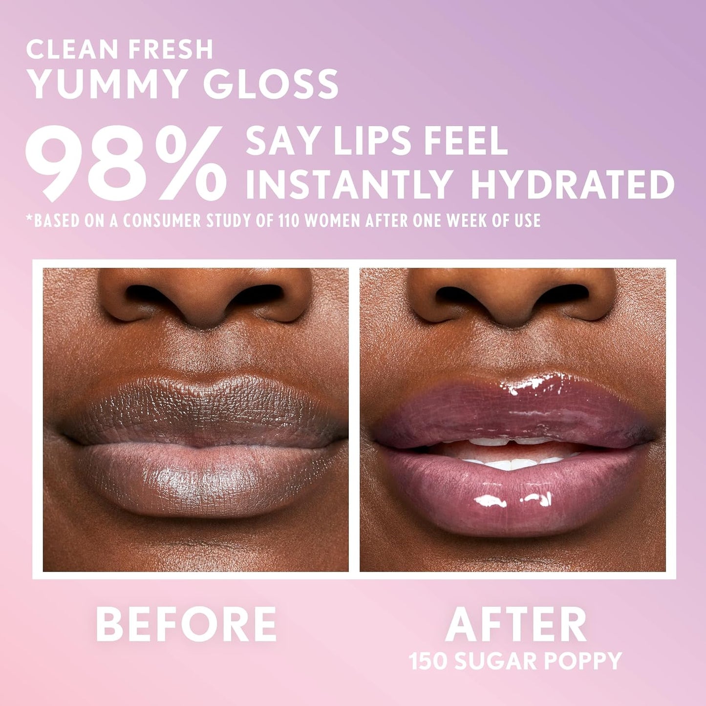 COVERGIRL Clean Fresh Lip Gloss - Sheer Vegan Formula in 150 Sugar Poppy | 0.33 fl oz Natural Scent