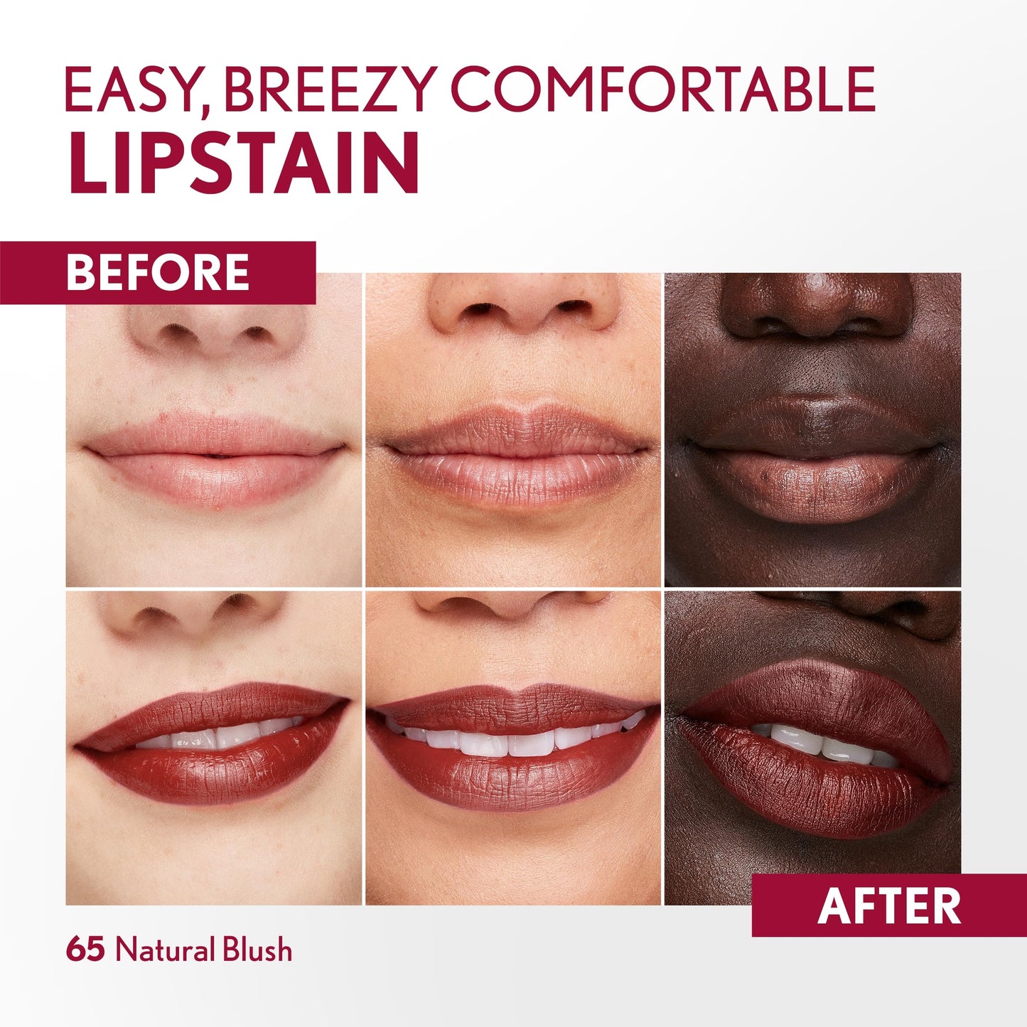 Covergirl Outlast Lipstain, 65 Natural Blush, Smooth Application, Precise Pen-Like Tip, Transfer-Proof, Satin Stained Finish, Vegan Formula, 0.06oz