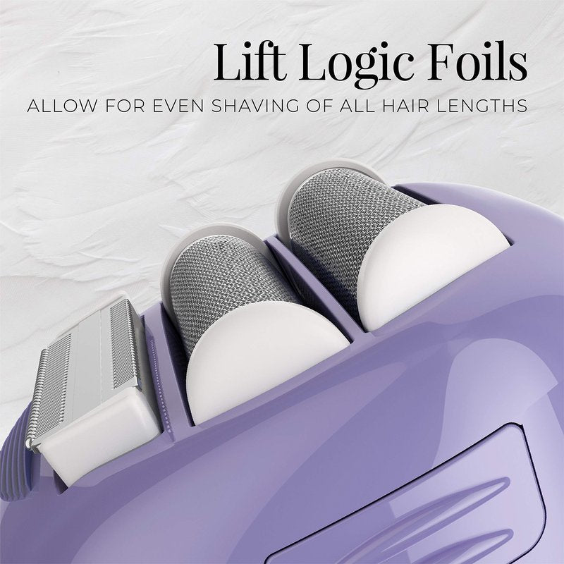Remington Smooth & Silky Electric Shaver for Women, 4-Blade Smooth Glide Foil Shaver and Bikini Trimmer with Almond Oil Strip, Shave Wet or Dry (Pack of 2)