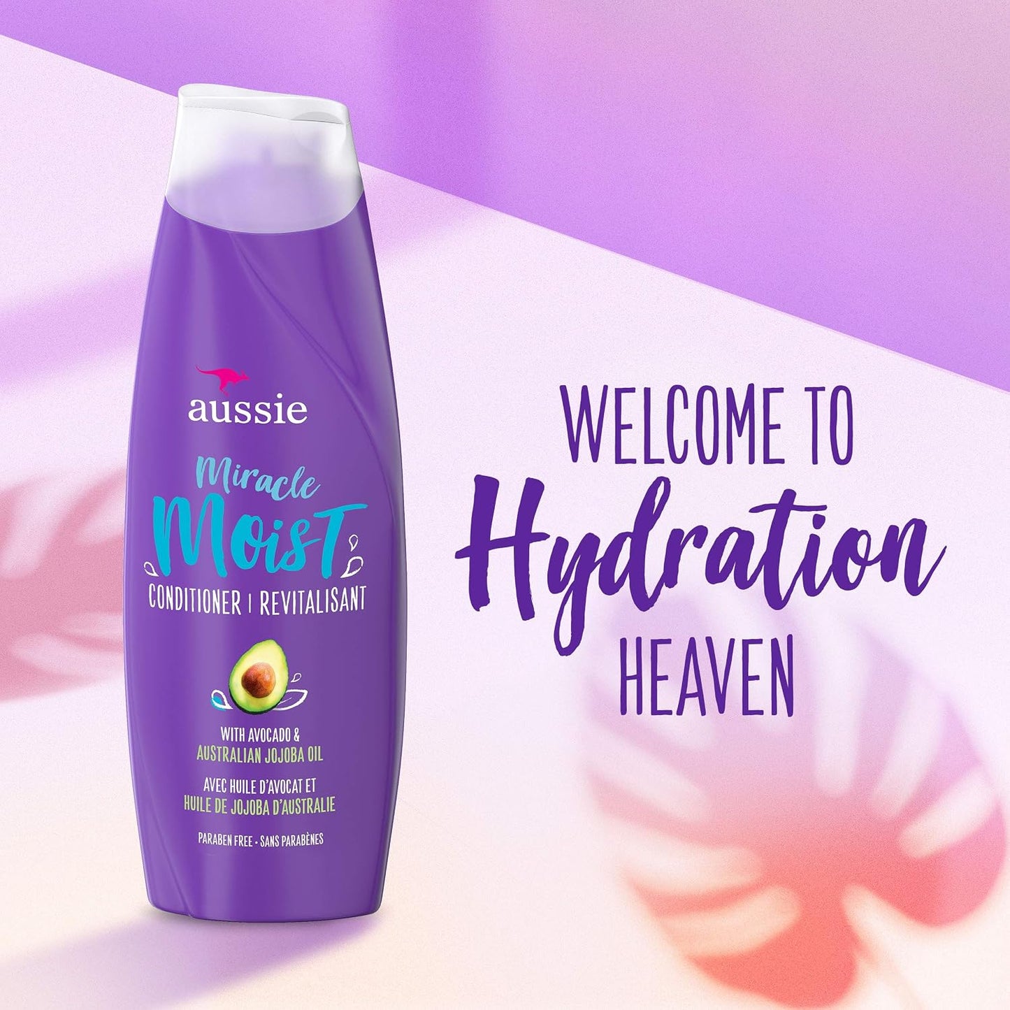 Aussie Miracle Moist Shampoo & Conditioner Set | Avocado & Jojoba Oil - 12.1 Fl Oz Each