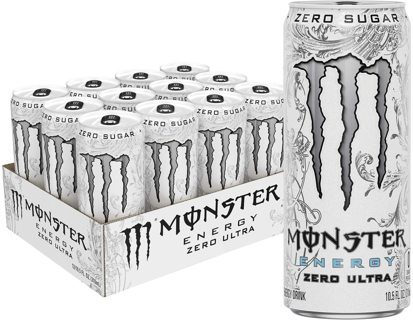 Monster Energy Zero Ultra Sugar Free Energy Drink - 16 Oz | Pack of 15 Cans