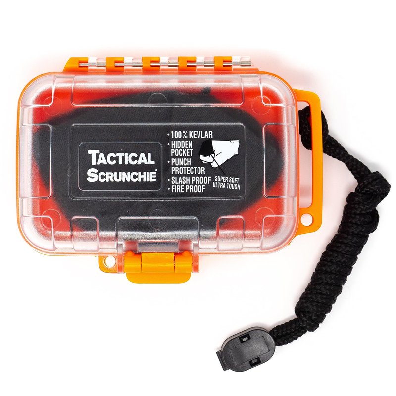 Tactical Scrunchie™ - Hair Tie - Hidden Zipper Pocket, Scrunchies for Thick Hair, Fire Resistant, Self Defense Punching, MMA Padded Knuckle Protectors, Soft Gel Hand Wraps for Boxing