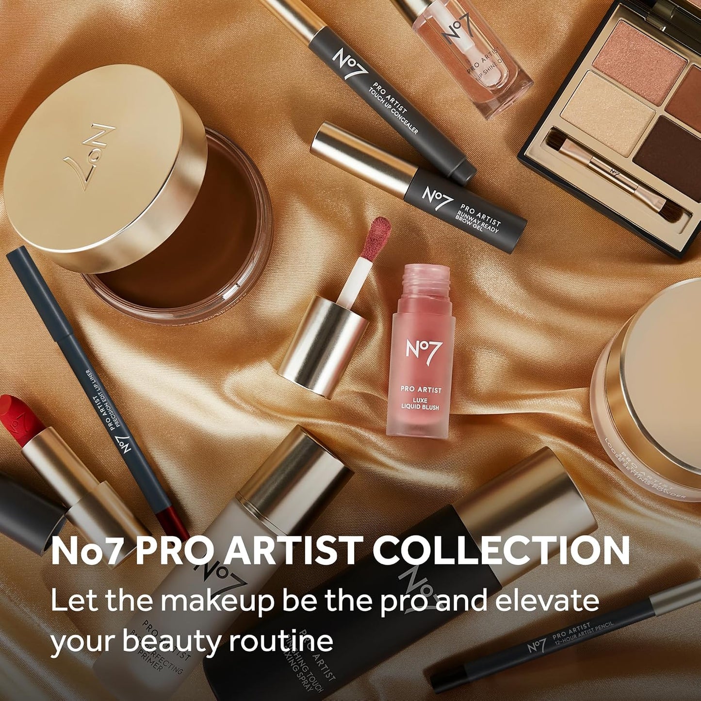 No7 Gilded Glimmer Cream Eyeshadow - Buildable Shimmer for Bold Color - Long-Lasting Silky Finish | Candlelight (3.4g)