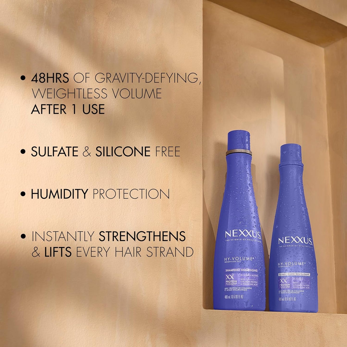 Nexxus HY-VOLUME™ Shampoo - Lift & Volume for Flat Hair | 13.5 oz with Hyaluronic Acid