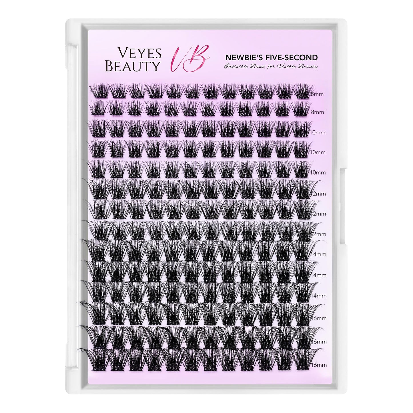 VEYESBEAUTY Siren Lash Clusters Newbie's Five-Second Series Eyelash 8-16mm