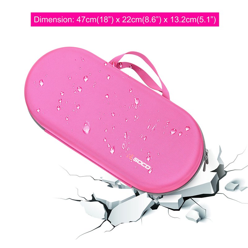 RLSOCO Hard Case for Dyson Airwrap Complete Long/Complete Styler HS08 HS05 HS01,NOT for Dyson Airwrap i.d. - Fits 4pcs Long Barrels or Short Barrels - Pink (Case Only,Hair Styler is not Included)
