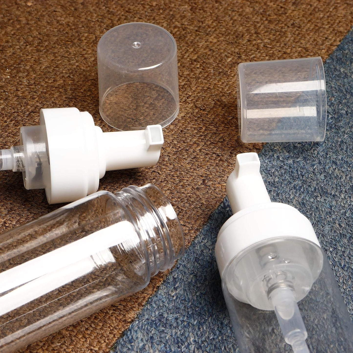 Foam Pump Bottle Set - 2PCS Travel Size Dispenser for Hand Soap, Body Wash & Shampoo | 200ml/7oz