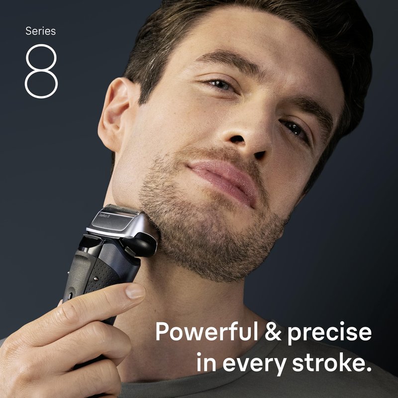 Braun Series 8 83M Electric Shaver Head Replacement Cassette, Silver