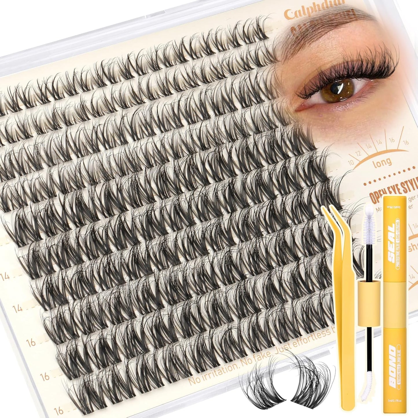 Spider Lash Clusters | DD Curl Eyelash Extensions for Fluffy, Wispy Look - 10-16MM Soft Thin Band