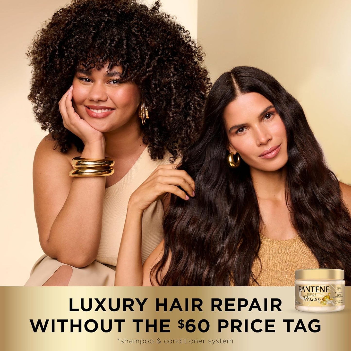 Pantene Miracle Rescue Hair Mask - Intensive Bond Repair with Melting Pro-V Pearls | 10.1 fl oz for Dry Damaged Hair