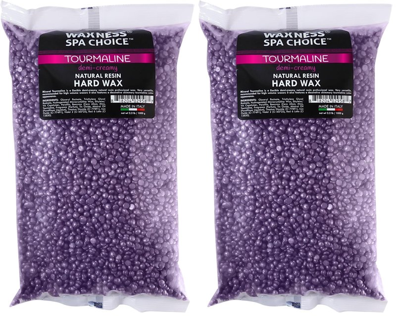 Waxness Spa Choice Metallic Tourmaline Demi Creamy Hard Wax Beads 2.2 lb / 1 kg (Pack of 2)