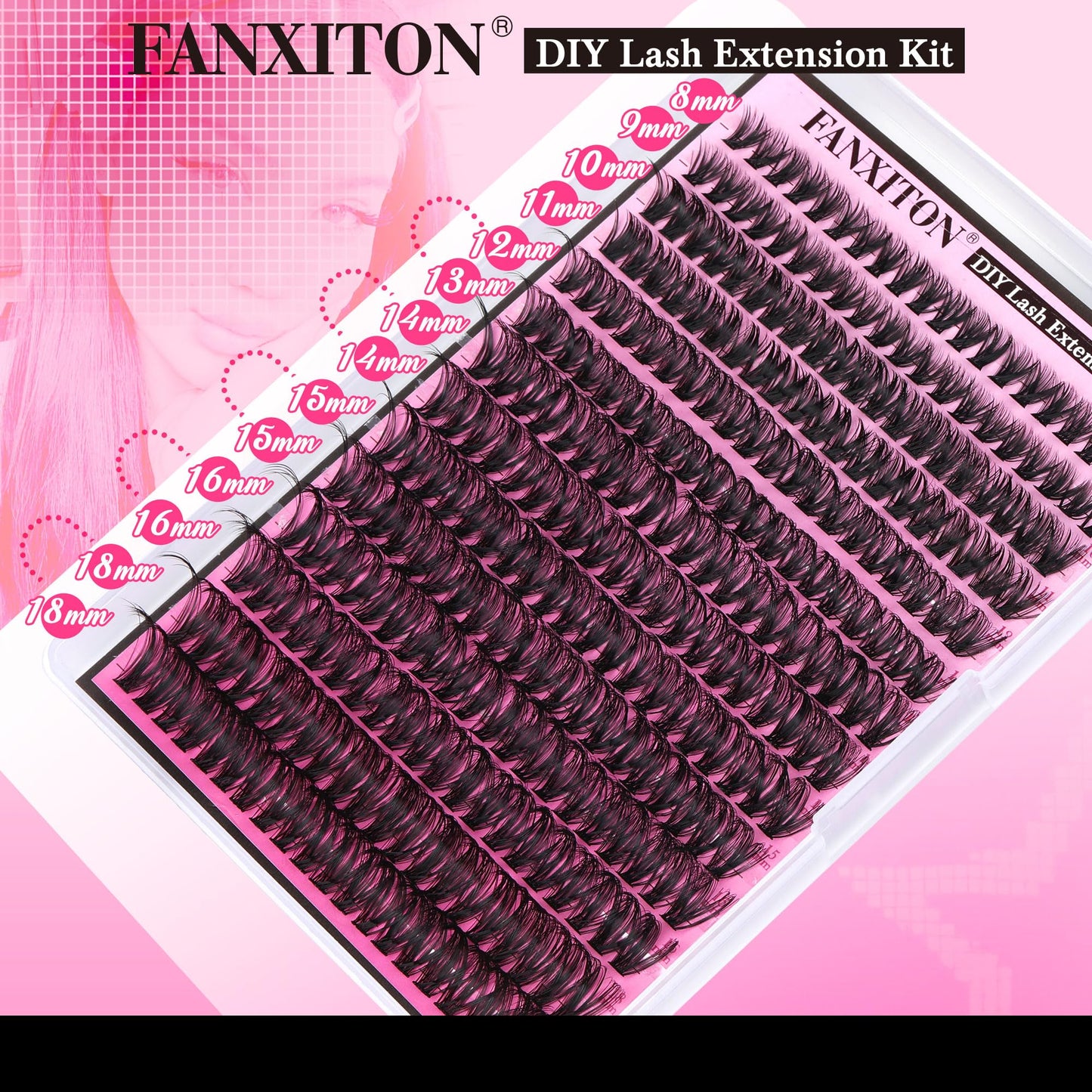 Lash Clusters, Thick Volume 50D D Curl 8-18mm, 280pcs
