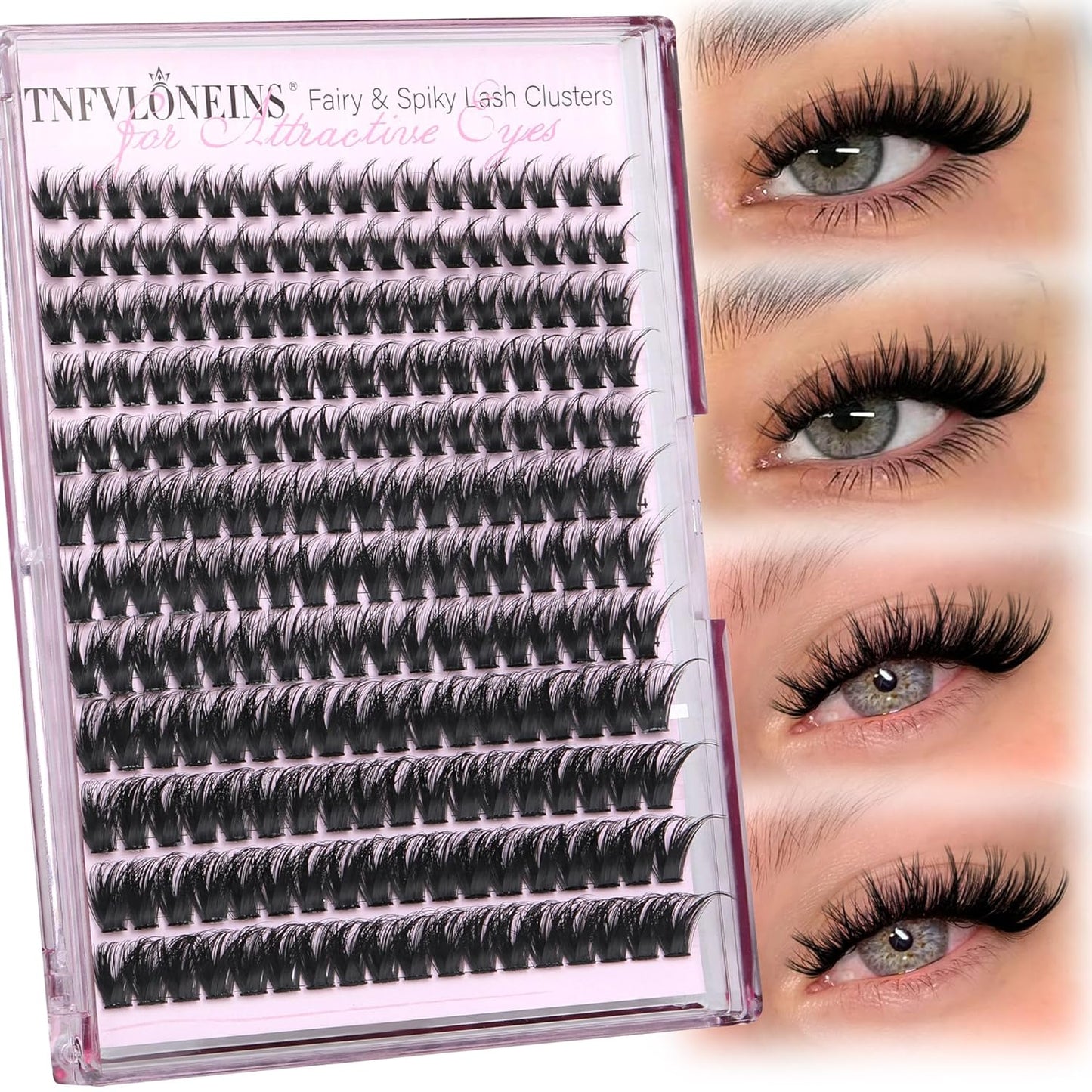 Lash Clusters - Wispy Spiky Individual Eyelash Extensions | DIY D Volume (10-16MM, 3 Styles)