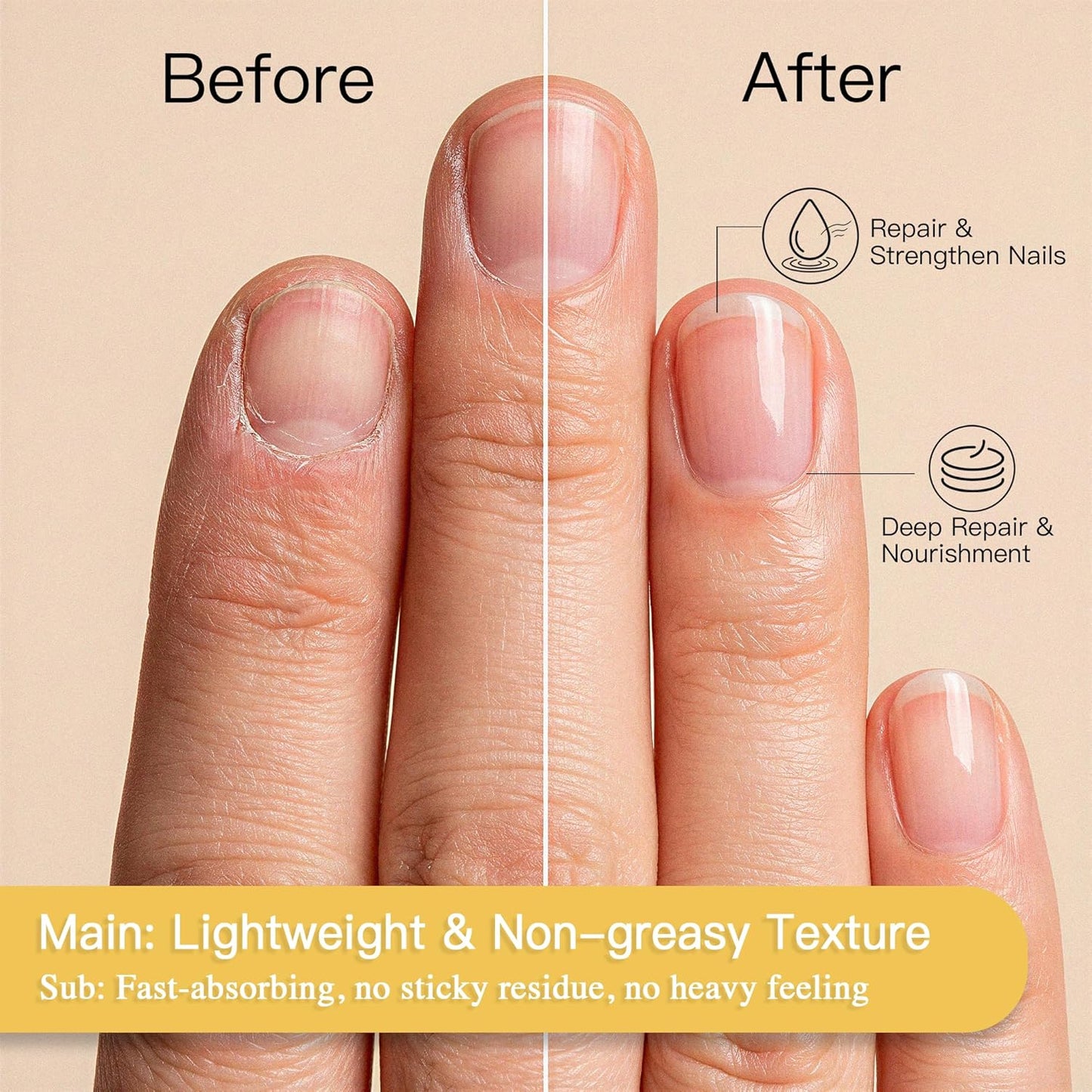 CurvLife Cuticle Oil - Lightweight Non-Greasy Nail Treatment with Curved Brush | Moisturizing Repair for Dry Cracked Cuticles