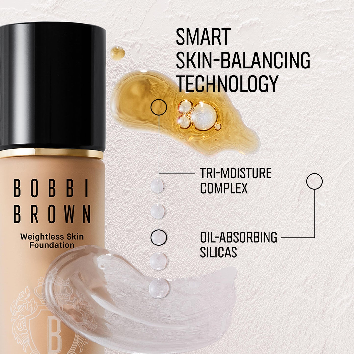 Bobbi Brown Weightless Skin Foundation SPF 15 | Oil-Controlling, 24-Hour Hydrating Foundation, Medium Coverage| Natural Matte Finish, 1 Fl Oz, Sand