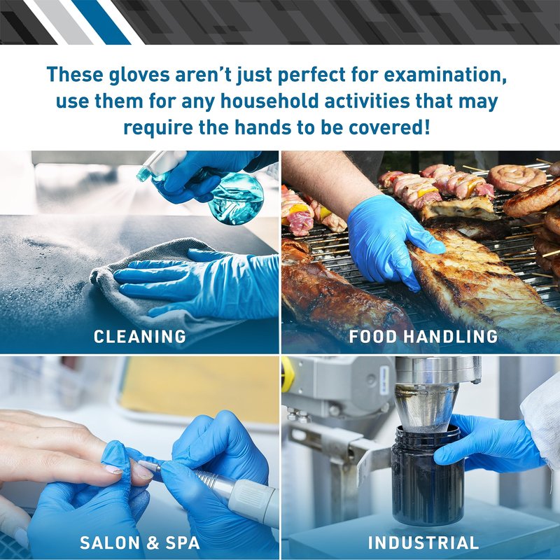 BodyMed Nitrile Gloves for Exam and Home Use, Medium, 1,000 Count - Latex & Powder Free Disposable Gloves for Medical Use, Cooking, Cleaning & More