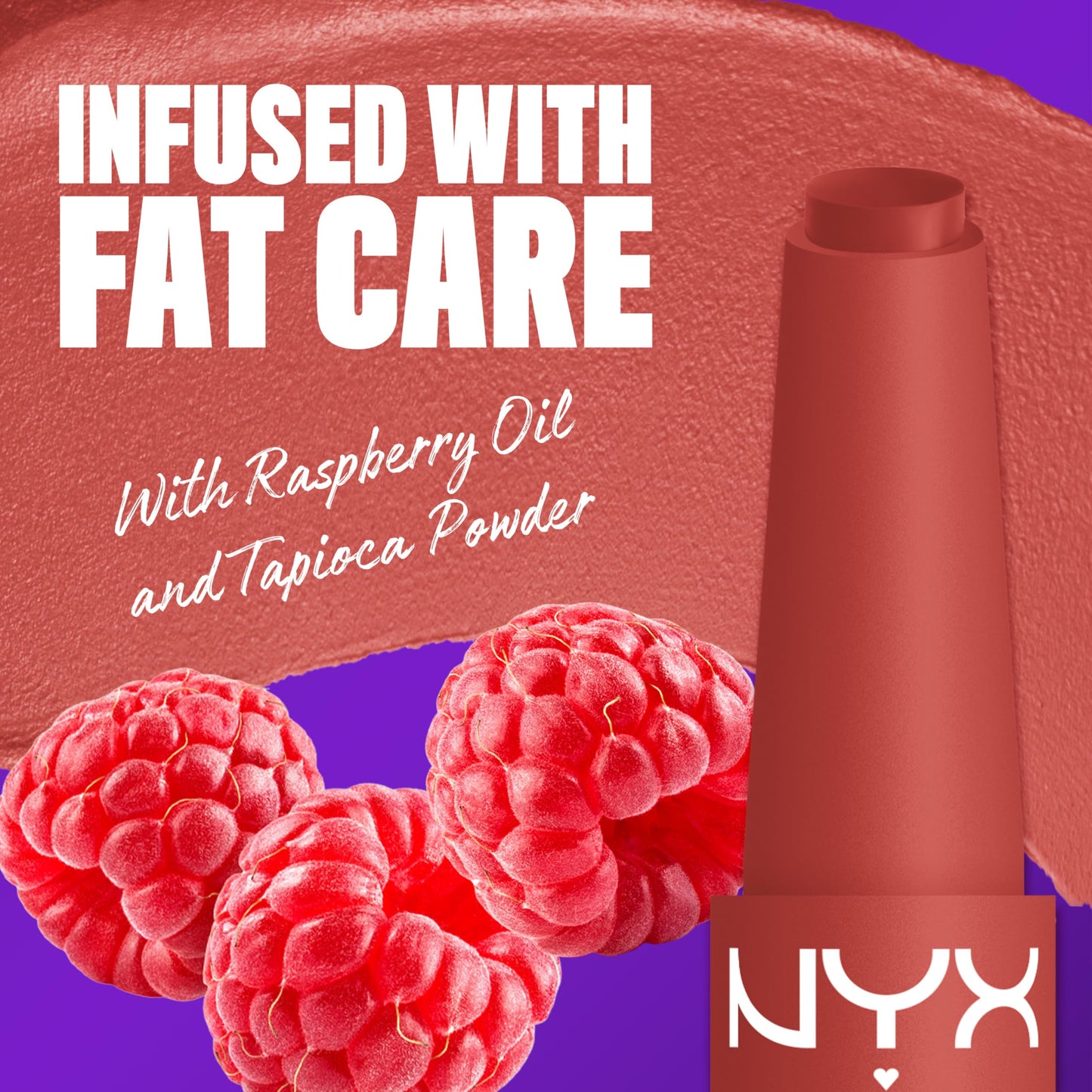 NYX PROFESSIONAL MAKEUP Fat Matte Lipstick, Pigmented, Smoothing, & Non-Drying Lip Crayon, Long Lasting Lip Makeup, Vegan & Cruelty Free - Mauve Cloud (Deep Rose)
