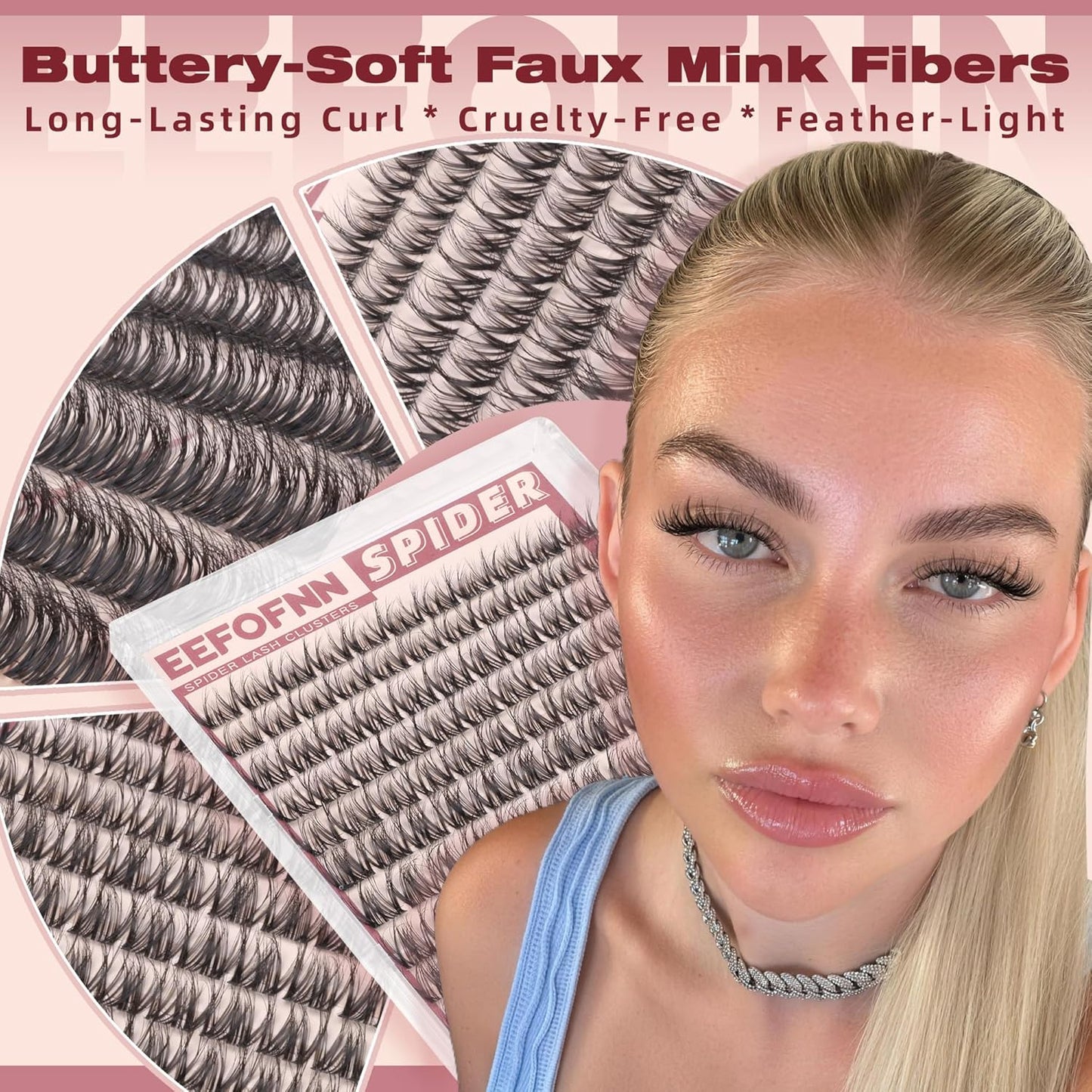 Fluffy Lash Clusters - Natural DD Curl Eyelash Extensions | Soft 10-16mm Wispy Individual Lashes