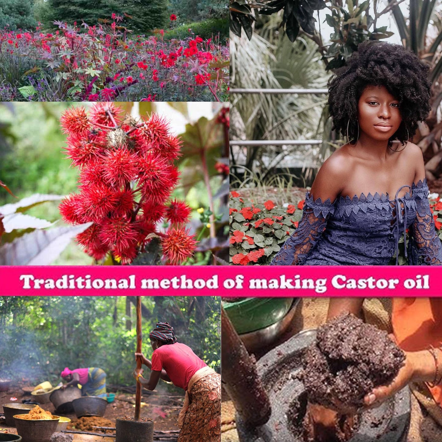 West African Scalp Awaken Oil — Herbal Blend with Castor and Rosemary for Fuller-Looking & Stronger-Feeling 3C–4C Kinky & Coily Hair