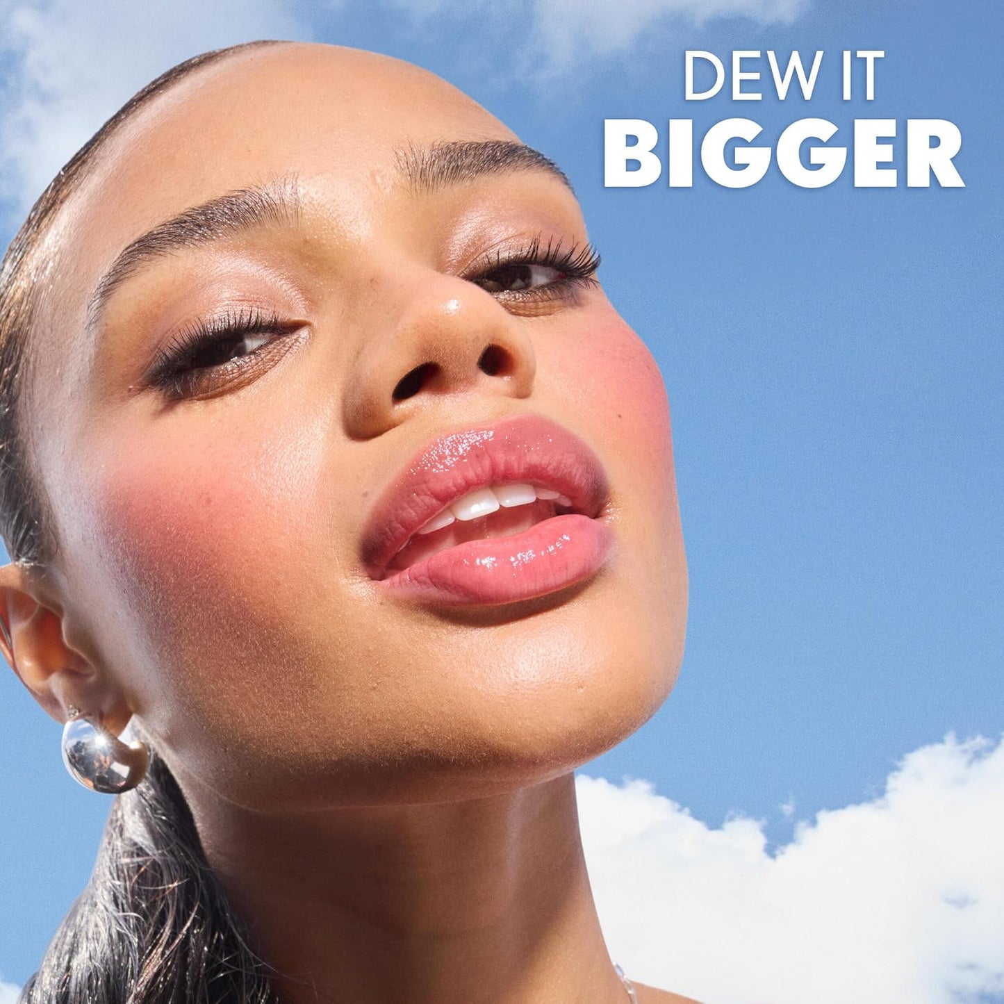 COVERGIRL Clean Fresh Yummy Big Oil Stick - Flavored Lip Oil for Dewy Finish | 140 My Strawbooty (Sheer Pink Red)