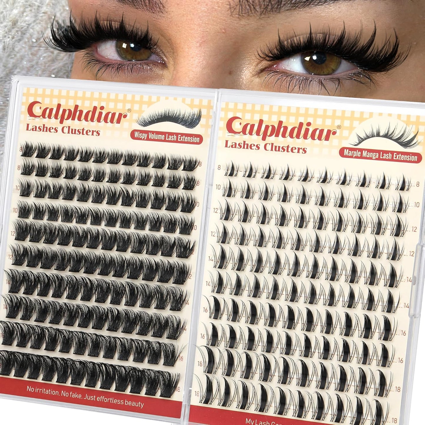 Eyelash Extensions - Enchantress Volume Cluster Lashes | Wispy 10-18mm D-Curl Soft Band for Easy DIY Application