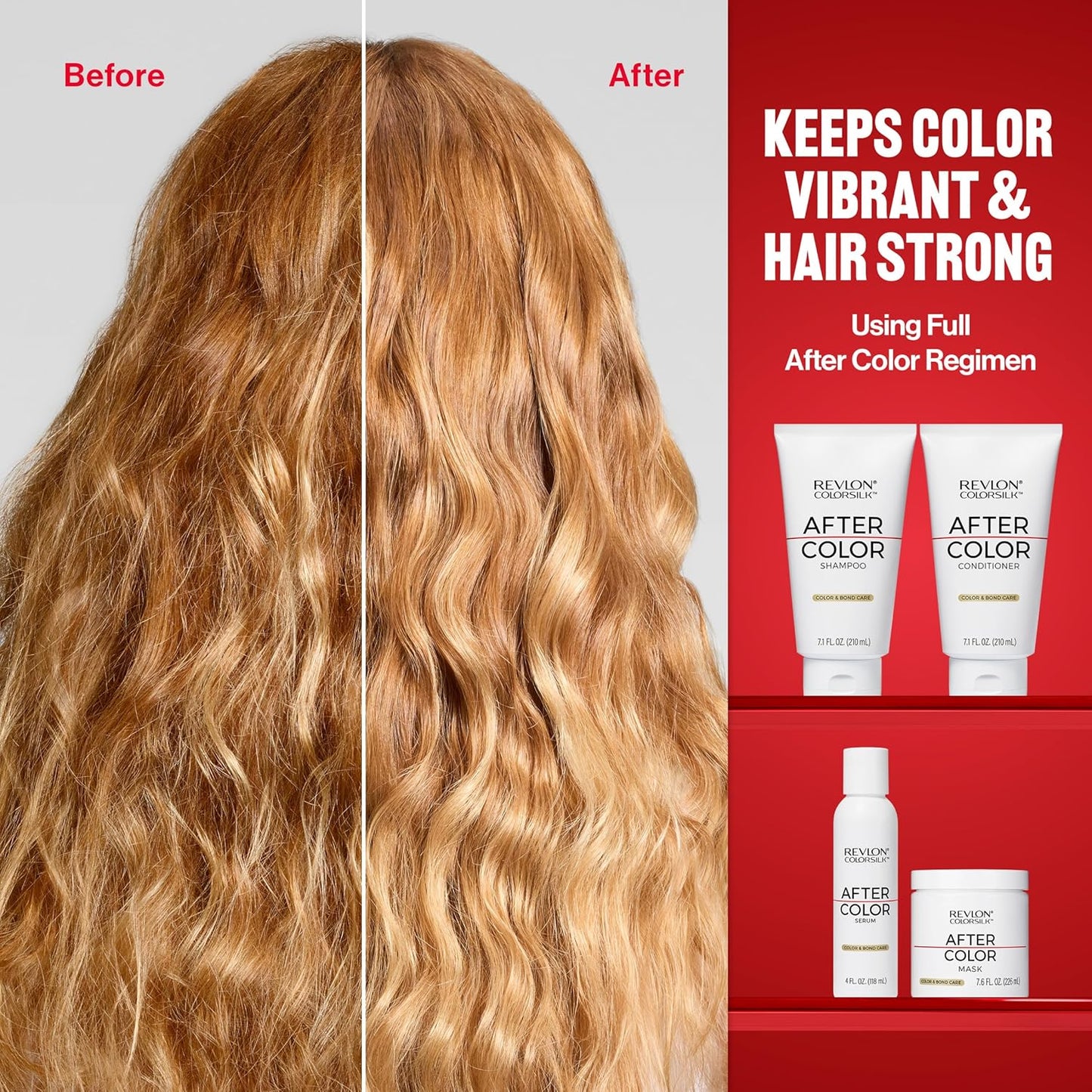 Revlon ColorSilk After Color Shampoo - Moisturizing & Bond Repairing | Vegan, Sulfate-Free, 7.10 fl oz