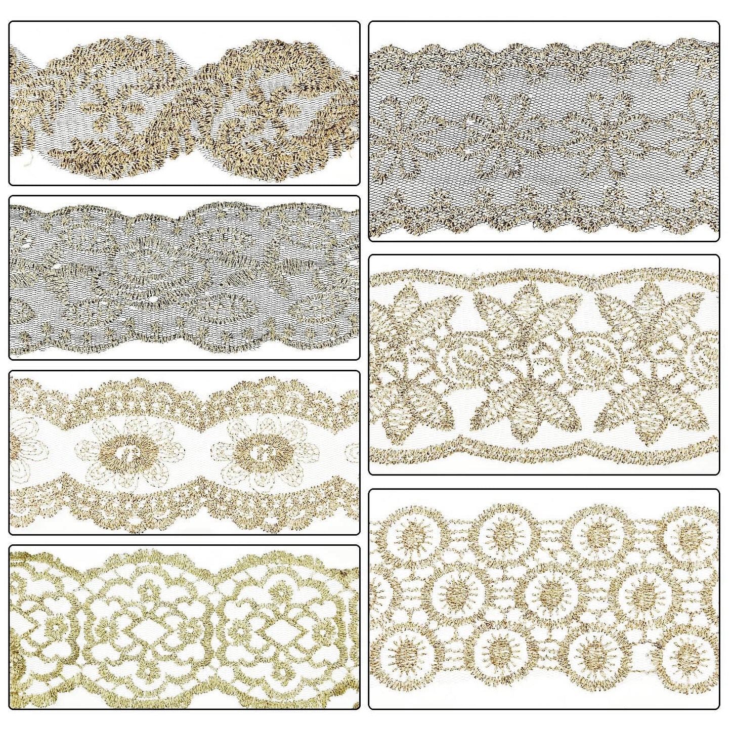 Gejoy 7 Pieces Lace Headbands Women Girls Stretch Headband Halloween Elegant Wide Headwrap Hair Turban Accessories