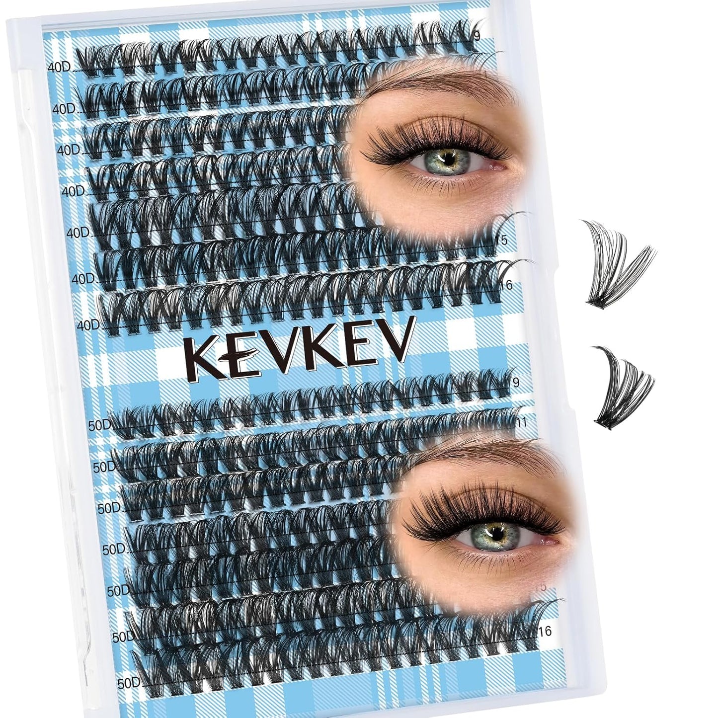 Lash Extension Kit - 280 Pcs Individual Lashes with Bond & Seal | 40D/50D, 9-16mm Clusters