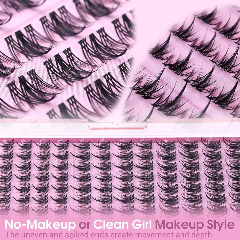 Fairy Lash Clusters - Wispy 10-14mm Eyelash Extensions | Natural Look with Clear Band