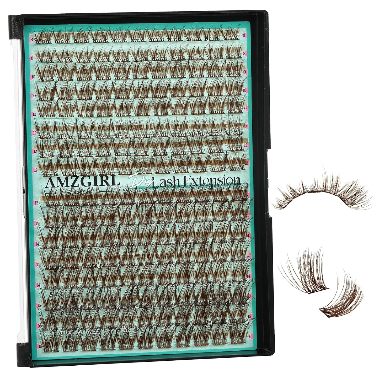 Lash Clusters Kit - 160pcs Natural Eyelash Extensions with Bond, Seal & Applicator Tool | Waterproof & Easy to Use at Home