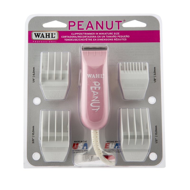 Wahl Professional Peanut Clipper/Trimmer #8655-1301, Pink – Great On-the-Go Trimmer for Barbers and Stylists – Powerful Rotary Motor
