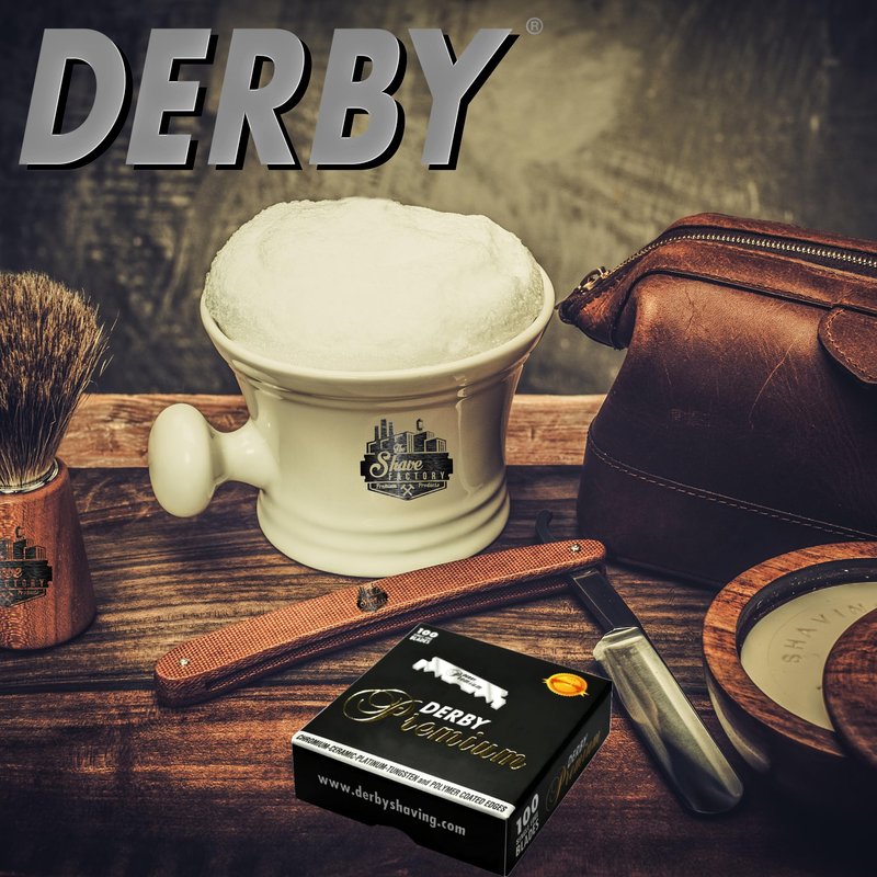 Derby Premium Single Edge Razor Blades for straight razor (300)
