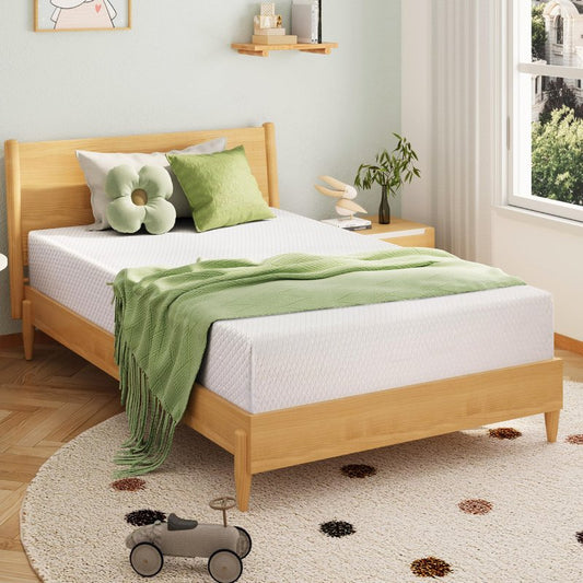 EGOHOME 8 Inch Twin Mattress, Memory Foam Mattress with Cooling Green Tea Gel, Relieve Pressure with Medium Firm Support, CertiPUR-US Certified, 75''L x 38''W, White